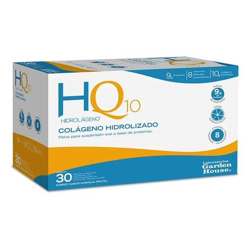 Hidrolágeno Q10 – Suplemento con Colágeno y Vitaminas (30 sobres)