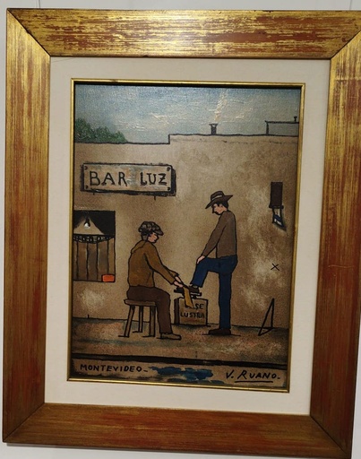 El lustrabotas / Cuadro de Jorge Ruano